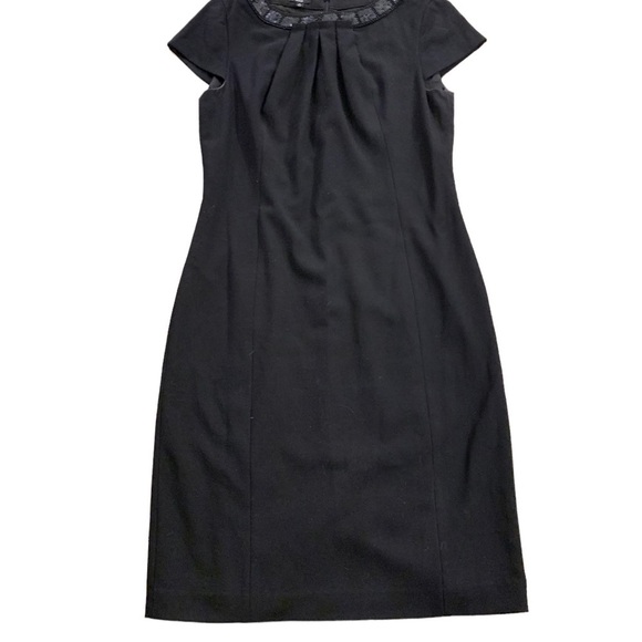 Talbots | LBD Little Black Dress Sequins Beaded Collar Size 10 - Picture 2 of 7